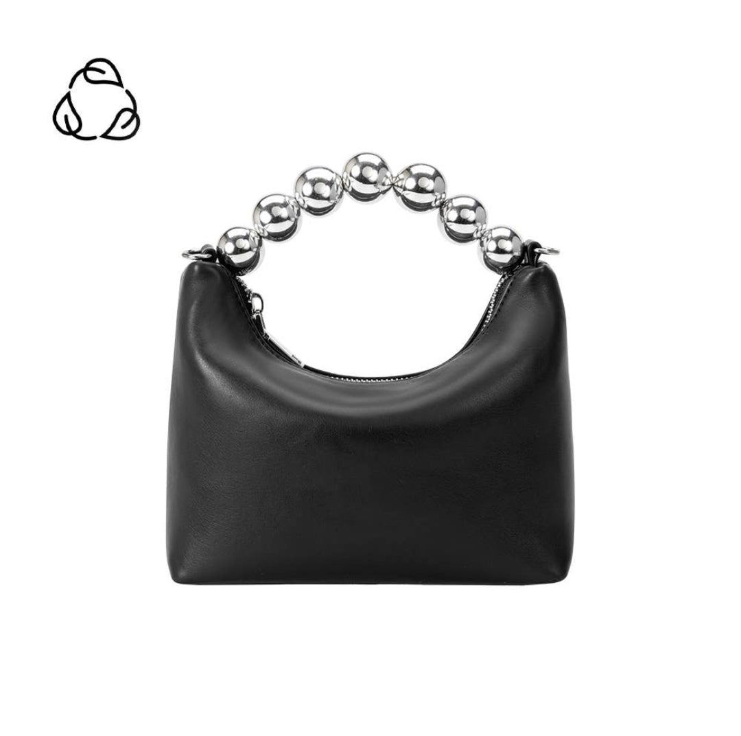 VBH Silver and Black Manilla Glitter Handle Bag - Ann's Fabulous