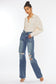 ULTRA HIGH RISE DISTRESSED NINETIES FLARE-KC8682M