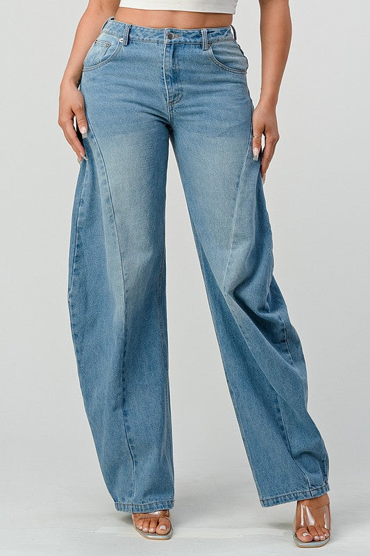 Athina Wide Leg Denim Jeans
