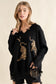 Frayed Edge Sequin Tiger Sweater