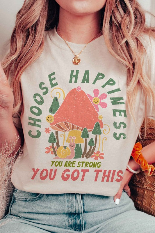 CHOOSE HAPPINESS GRAPHIC TEE