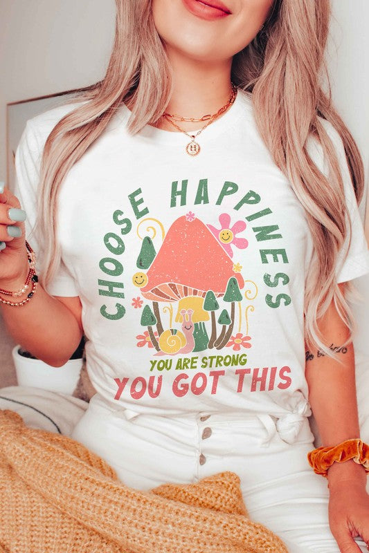 CHOOSE HAPPINESS GRAPHIC TEE