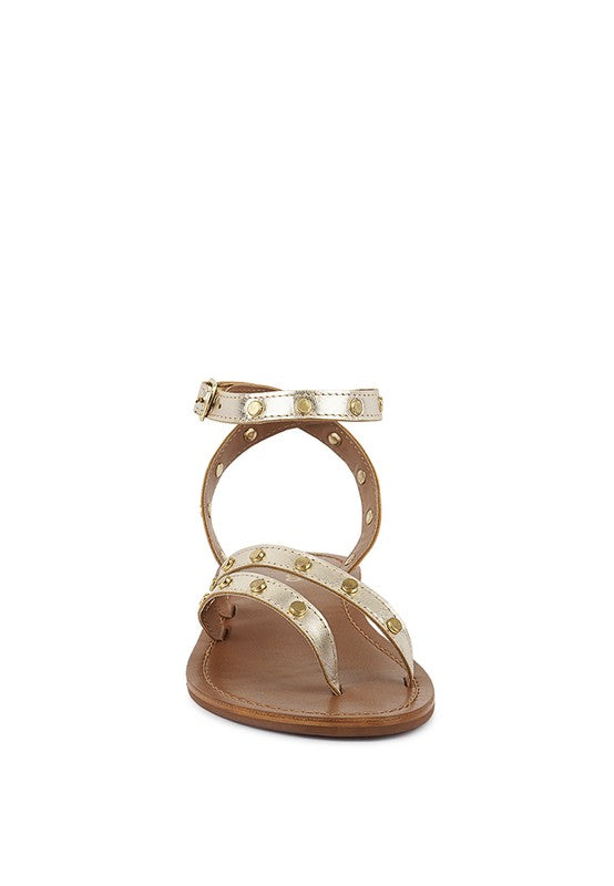 OPRAH Studs Embellished Flat Sandals