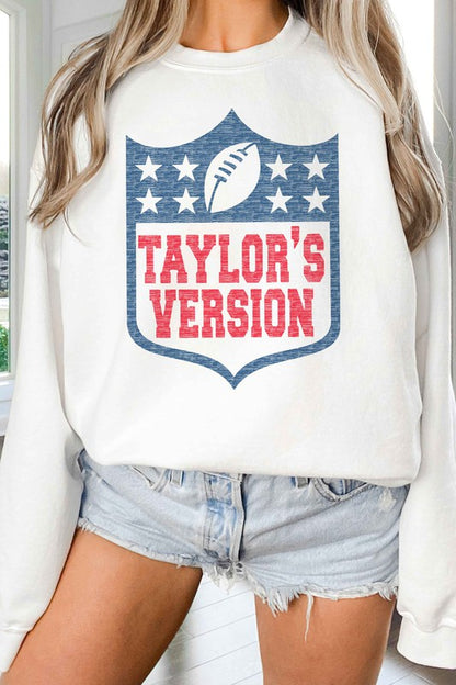 TAYLORS VERSION FOOTBALL GRAPHIC SWEATSHIRT