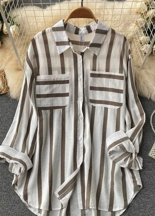 Striped buttoned up shirt