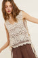 Self Side Tie Detailed Crochet Vest Top