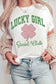 LUCKY GIRL SOCIAL CLUB Graphic T-Shirt