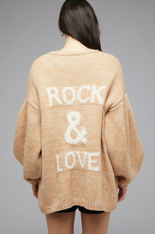 Rock and love Knit Long Sleeve Cardigan