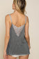 V-camisole Tank with Lace on Front