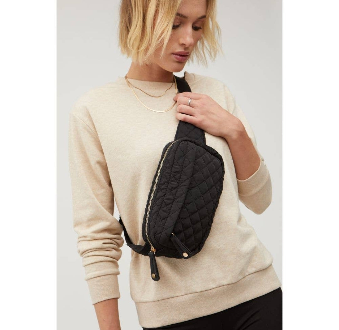 The Sarah -Quilted bum or cross bodybag