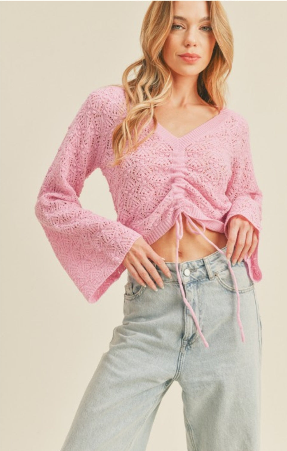 Rose crop sweater