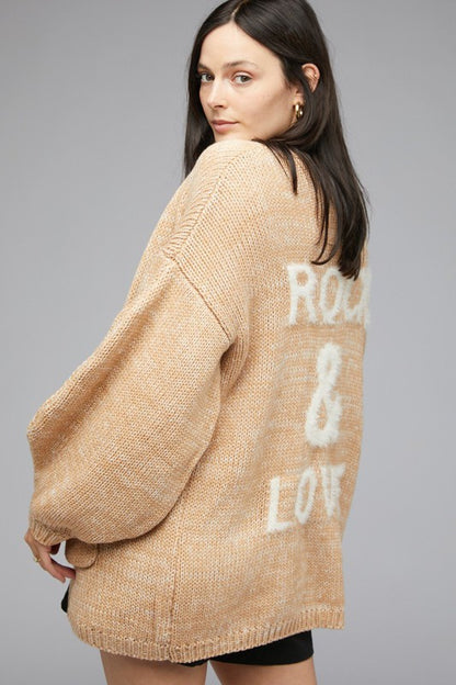 Rock and love Knit Long Sleeve Cardigan