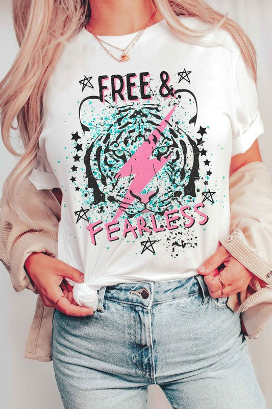 FREE AND FEARLESS TIGER Graphic T-Shirt