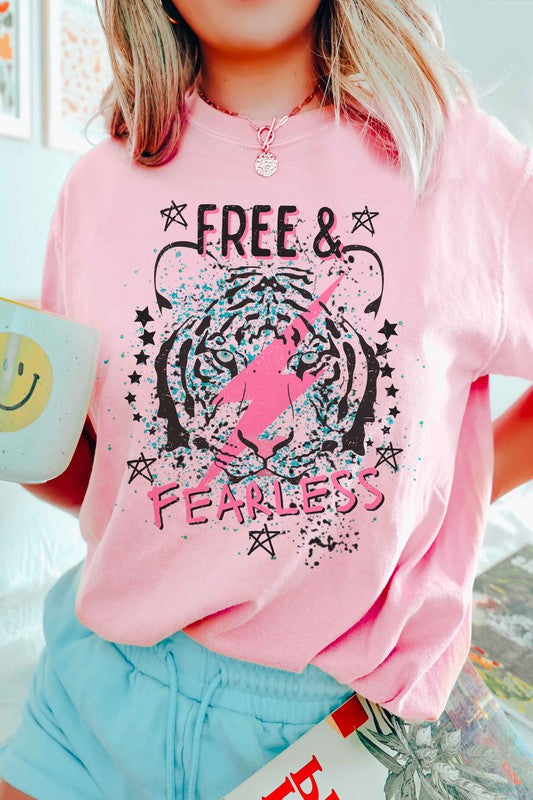 FREE AND FEARLESS TIGER Graphic T-Shirt