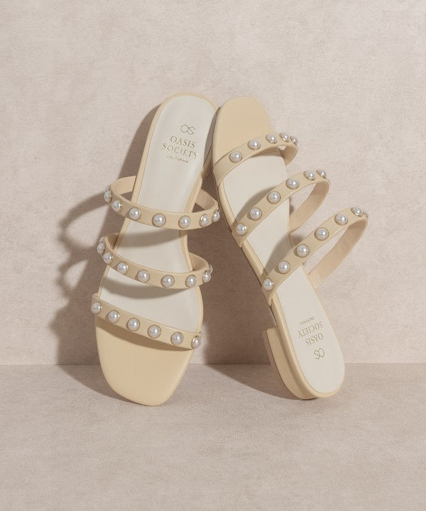OASIS SOCIETY Valerie   Pearl Flat Sandals